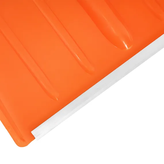 Лопата для уборки снега пластиковая, 490х370х1350 мм, стальной черенок, усиленная Сибртех