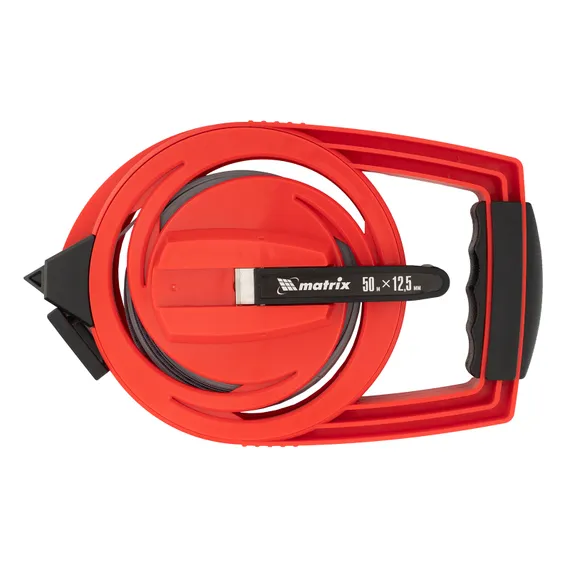 Рулетка геодезическая, 50 м х 12,5 мм, металлическая лента, закрытый корпус Matrix