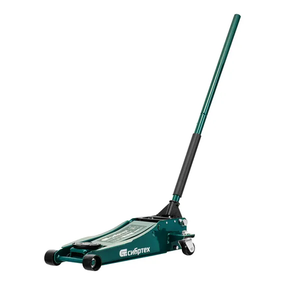 Домкрат гидравлический подкатной, 3 т, 85-490 мм, быстрый подъем, низкий подхват, проф. Сибртех