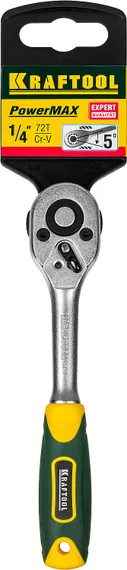 KRAFTOOL 1/4″, 72 зубца, трещотка для торцовых головок (27791-1/4)