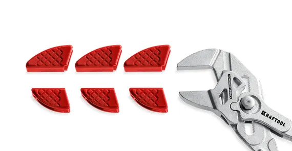 KRAFTOOL Vise-Wrench сменные защитные накладки на губки, для клещей 250 мм, набор из 3-х пар (22067-S3)