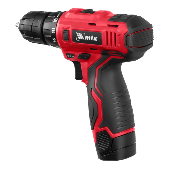 Дрель-шуруповерт аккумуляторная MCDL-12-02P, Li-Ion, 12 В, 2 акк. MTX