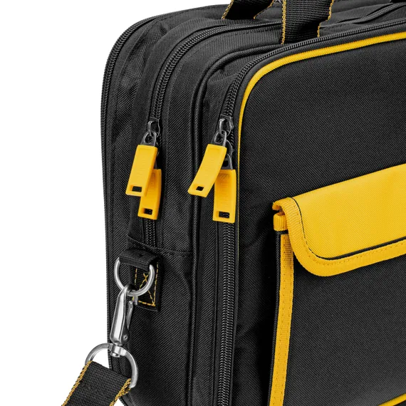 Сумка для инструмента, 400х170х300 мм, 3 отделения, 28 карманов, наплечный ремень Denzel