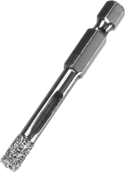 ЗУБР АВК, d 6 мм, (HEX 1/4″, 15 мм кромка), вакуумное алмазное трубчатое сверло, Профессионал (29865-06)