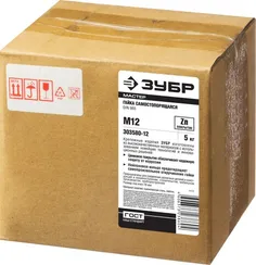 ЗУБР DIN 985, кл. пр. 6, M12, цинк, 5 кг, самостопорящаяся гайка с нейлоновым кольцом (303580-12)