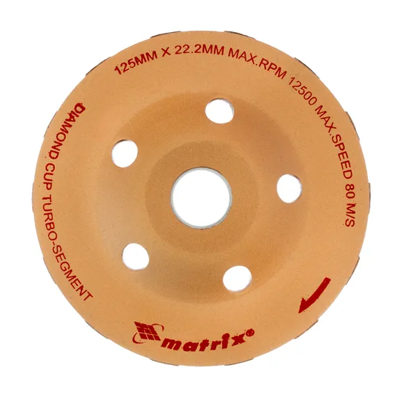 Чашка алмазная зачистная, 125 мм, турбо-сегментная Matrix