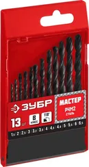 ЗУБР 13 шт, (1.5-6.5 мм), сталь Р4М2, класс В, набор сверл по металлу (29605-H13)