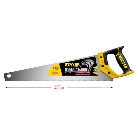 STAYER Cobra 7, 450 мм, универсальная ножовка, Professional (1510-45)