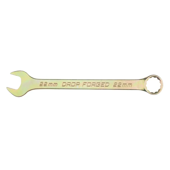 Ключ комбинированный, 22 мм, желтый цинк Сибртех