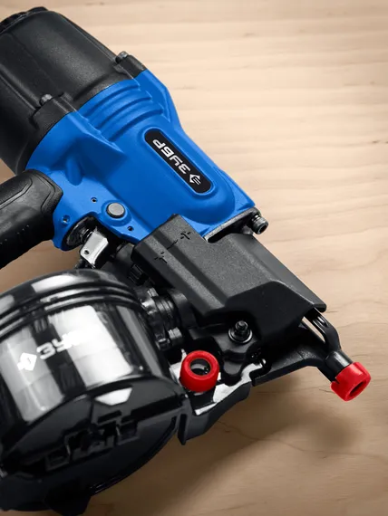 ЗУБР CSN-65, пневматический обшивочный нейлер для барабанных гвоздей ЗУБР CSN (38-65 мм), Профессионал (31922)