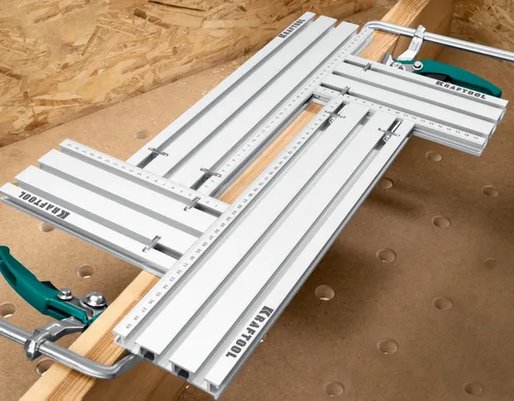 KRAFTOOL KRAFTFLEX MFS-200-400 мм, 4шт, Шаблон фрезерный в комплекте с 2 упорами (32807)