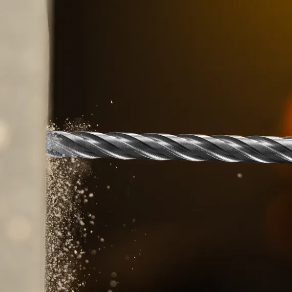 Бур по бетону, цельная крестовая пластина, 10x165 мм, SDS PLUS Denzel