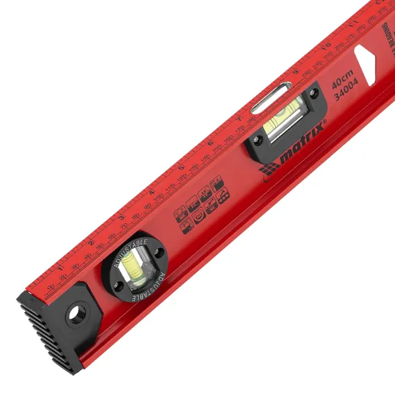 Уровень алюминиевый "Рельс", 400 мм, 3 глазка, усиленный Matrix