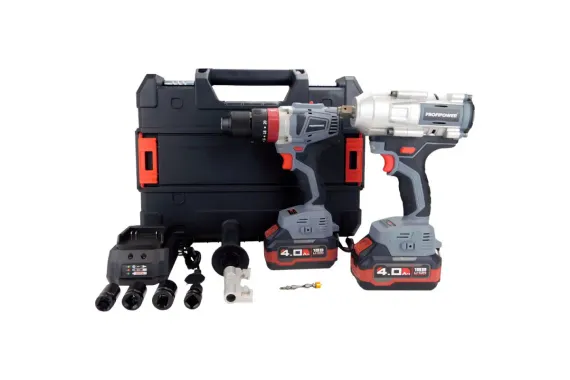 Набор PROFIPOWER 2в1 :Гайковерт аккумуляторный T-900N+Дрель аккумуляторная MKDHP-18V 2 акб 4Ач E0221