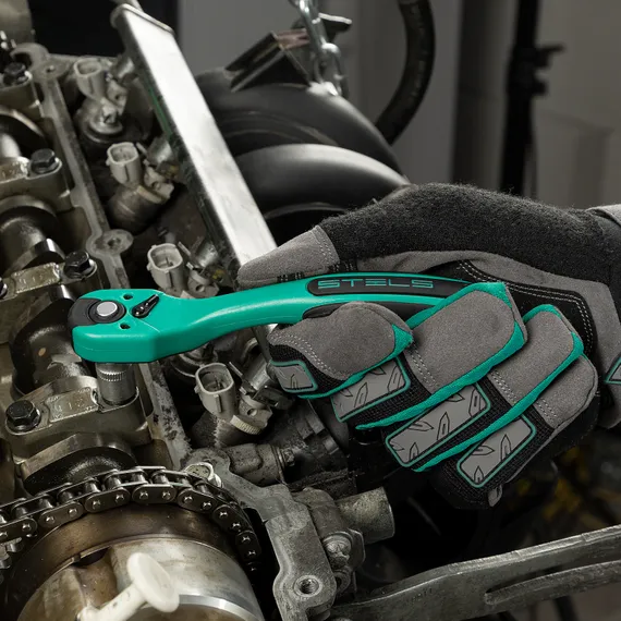 Набор инструментов, 1/4", Cr-V, S2, усиленный кейс, 47 предметов Stels