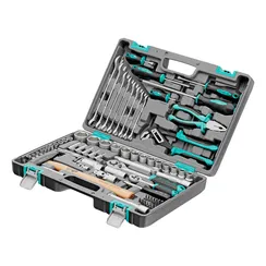 Набор инструментов, 1/2", 1/4", CrV, пластиковый кейс 76 предметов Stels