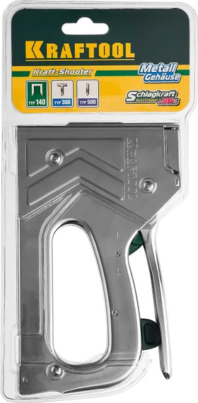KRAFTOOL EXTREM 140, тип 140 (G/11/57) 20GA (6 - 16 мм)/300/500, стальной рессорный степлер (3185)