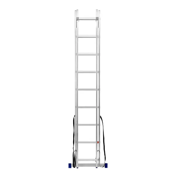 Лестница, 2 х 9 ступеней, алюминиевая, двухсекционная, Сибртех
