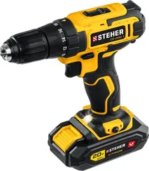 Дрель-шуруповерт, STEHER V1, 20 В, 40 Н·м, 1 АКБ (2 А·ч), кейс (CD-200-1)