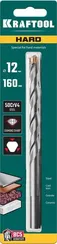 KRAFTOOL Hard, 12 х 160 мм, тв.сплав ВС5, сверло специальное по твёрдым материалам (29177-160-12)