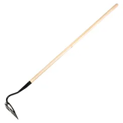 Мотыга стальная усиленная, 190 х 60 х 1430 мм, деревянный черенок, Сибртех