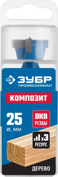 ЗУБР КОМПОЗИТ d25мм, cверло Форстнера, Профессионал (29945-25)