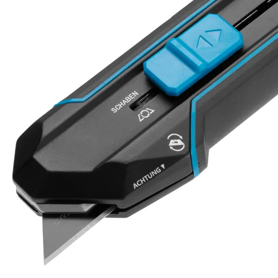 Нож-скребок выдвижной, 19мм, сменное лезвие, SK2, 5 запас. лезвий, алюмин. корпус GROSS