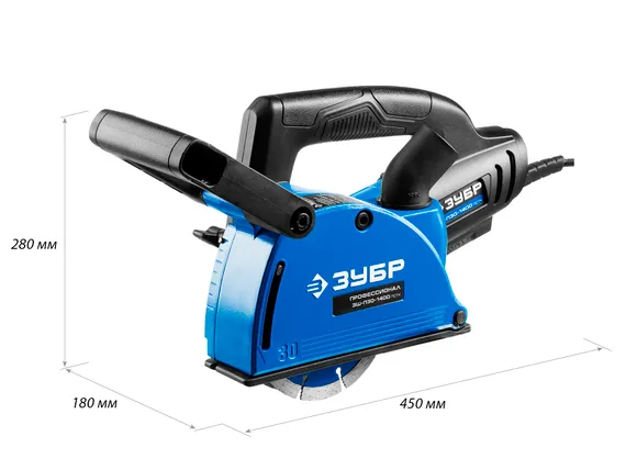 ЗУБР d 125 мм, 1400 Вт, 30 мм, штроборез (бороздодел), Профессионал (ЗШ-П30-1400 ПСТ)