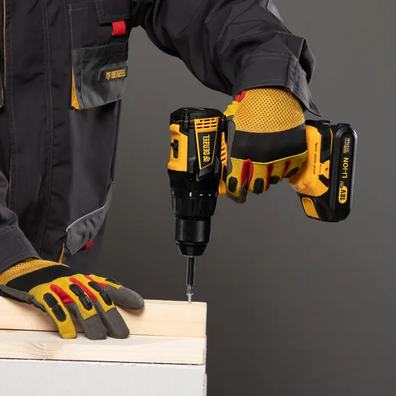 Дрель-шуруповерт аккумуляторная, бесщет. BLDL-IB-18-02, Li-Ion, 18 В, 2 акк. Denzel