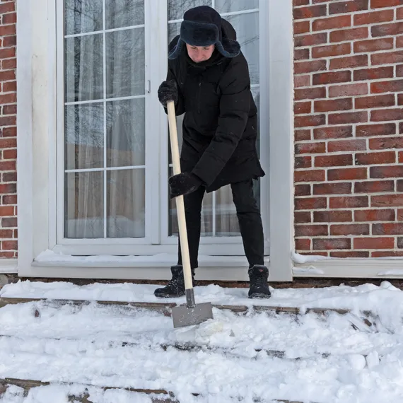 Ледоруб-скребок 200 мм, 1 кг, деревянный черенок, Сибртех