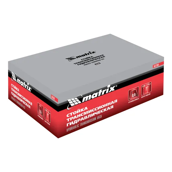 Стойка трансмиссионная гидравлическая, 0,4 т, h подъема 1230-1670 мм// Matrix