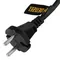 Шнур сетевой Energy Series, ПВС, 3 м, 2 x 1,5 мм, с неразборной вилкой, черный, Denzel