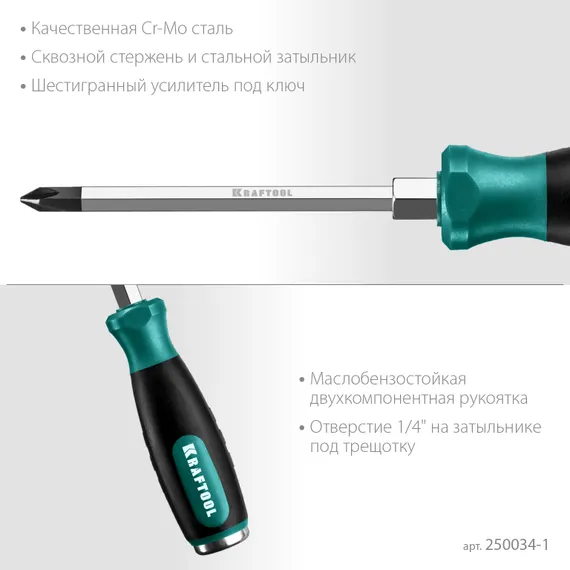 KRAFTOOL Impact PH1, ударная отвертка (250034-1)