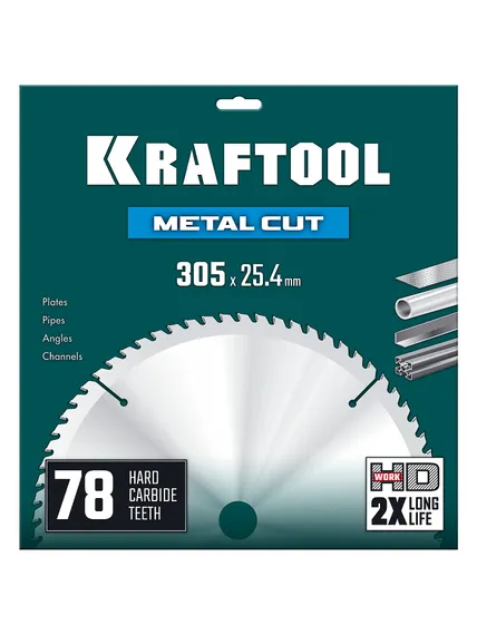 KRAFTOOL Metal Cut 305 х 25.4 мм, 78Т, диск пильный по металлу и стали (36954-305-25.4-78)