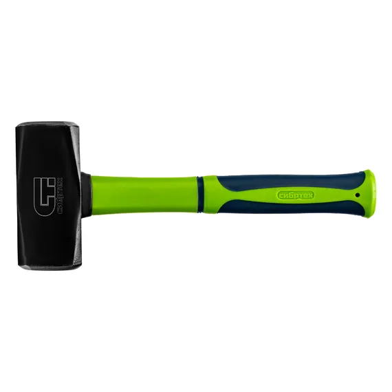 Кувалда, 1500 г, фибергласовая обрезиненная рукоятка Сибртех