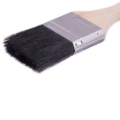 Кисть плоская, натуральная черная щетина, деревянная ручка 2" MTX