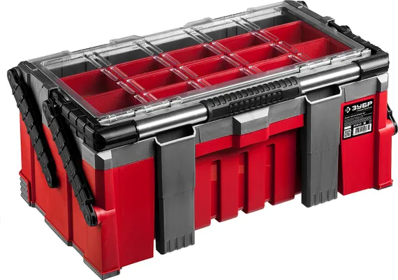 ЗУБР КОМБО-22, 567 х 314 х 245 мм, (22″), пластиковый ящик для инструментов, Профессионал (38138-22)