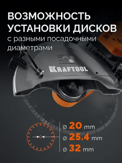KRAFTOOL 4800 Вт, 400 мм, без диска, бензорез по бетону (бетонорез) (K970-16)