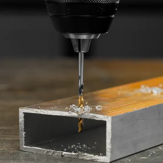 Сверло спиральное по металлу 3,2 x 65мм, Р6М5, Golden Tip, многогранная заточка, 2шт. Denzel