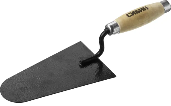 СИБИН 175 х 105 мм, деревянная ручка, кельма каменщика (0820-5)
