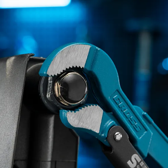 Ключ трубный рычажный 1, №1, цельнокованый, CrV, тип "S" Gross