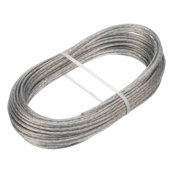 Трос металлополимерный прозрачный ПР-3.0, толщина 3.0 мм, моток 20 метров Сибртех