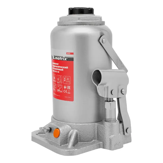 Домкрат гидравлический бутылочный, 20 т, h подъема 244-449 мм Matrix