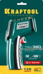 KRAFTOOL TRM-380, -50° +380°С, пирометр инфракрасный (45707-380)