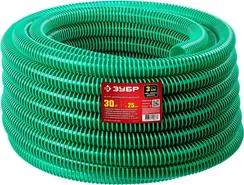 ЗУБР 25 мм x 30 м, 3 атм, со спиралью ПВХ, напорно-всасывающий шланг (40325-25-30)
