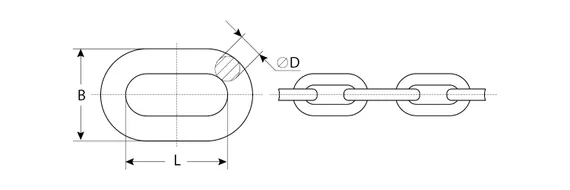 ЗУБР DIN 766, 6 мм, L 30 м, короткозвенная цепь, Профессионал (4-304050-06)