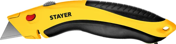 STAYER Hercules-A24, универсальный металлический нож с трапециевидным лезвием, Professional (0947)