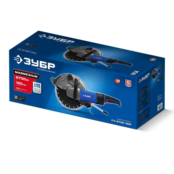ЗУБР d 305 мм, 2700 Вт, 100 мм, электрический резчик по бетону, Профессионал (РЭУ-2700-300)