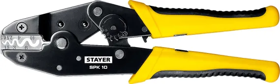 STAYER SPK-10, 0.5 - 10 мм2, пресс-клещи для медных наконечников, Professional (45440)