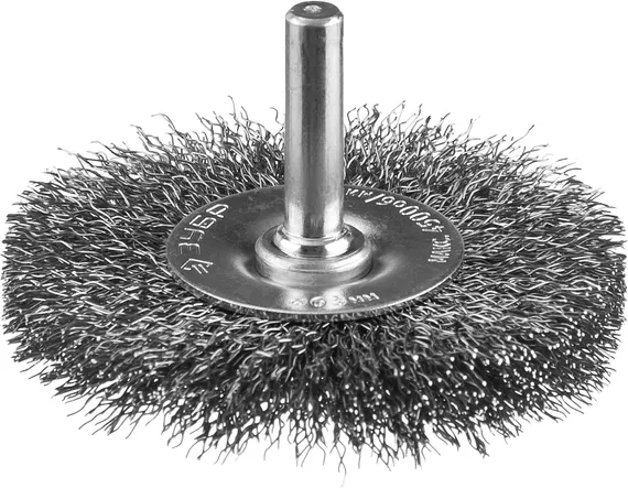 ЗУБР 63 мм, витая, стальная проволока 0.3 мм, щетка дисковая для дрели, Профессионал (35198-063)